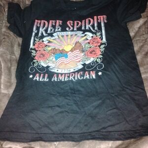 Free Spirit Black Graphic Tee